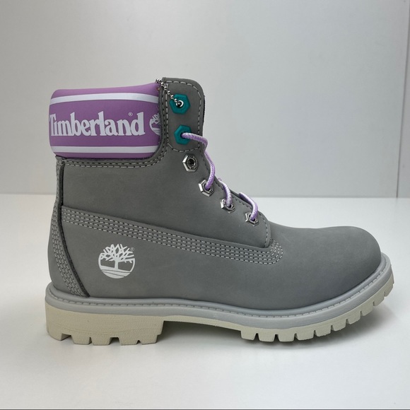 Timberland Premium 6in Waterproof Boot Grey Nubuck - Picture 1 of 7